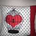 Bird Cage Heart Pillow
