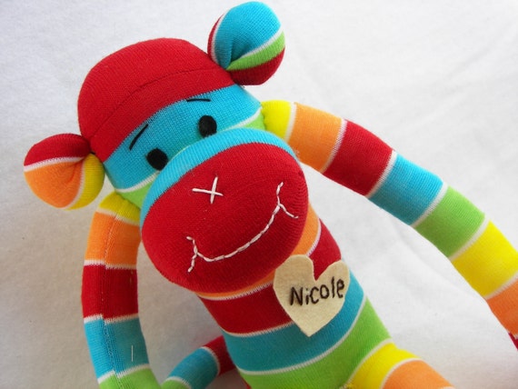 rainbow monkey plush