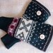 Wool Arm Warmers Hunter Green Scandinavian Design Fair Isle Felted Wool Wrist Warmers Cuffs itsyourcountryspirit