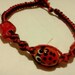 Hemp lady bug bracelet