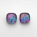 Multicolored Fused Dichroic Glass Earring Cabochons for You or Me to Finish into Custom Jewelry