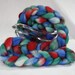 Handpainted Roving - SALE - Backyard Picnic - Punta Wool top roving, 4 ounces