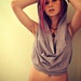 Indiesex Bohemian Hooded Tie Up Top - Heather Lavender - Hippie shirt, Gypsy, Boho, Pixie, Genie, Beach, Tribal Wear