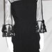 BLACK fully lined 1960's DRESS