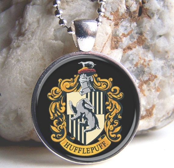 Items similar to Harry Potter Pendant, Hufflepuff House Crest Pendant ...