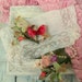 RESERVED FOR GIL-Shabby Chic Vintage Handkerchief and Vintage Millinery Flowers for Old-Fashioned Craft Projects