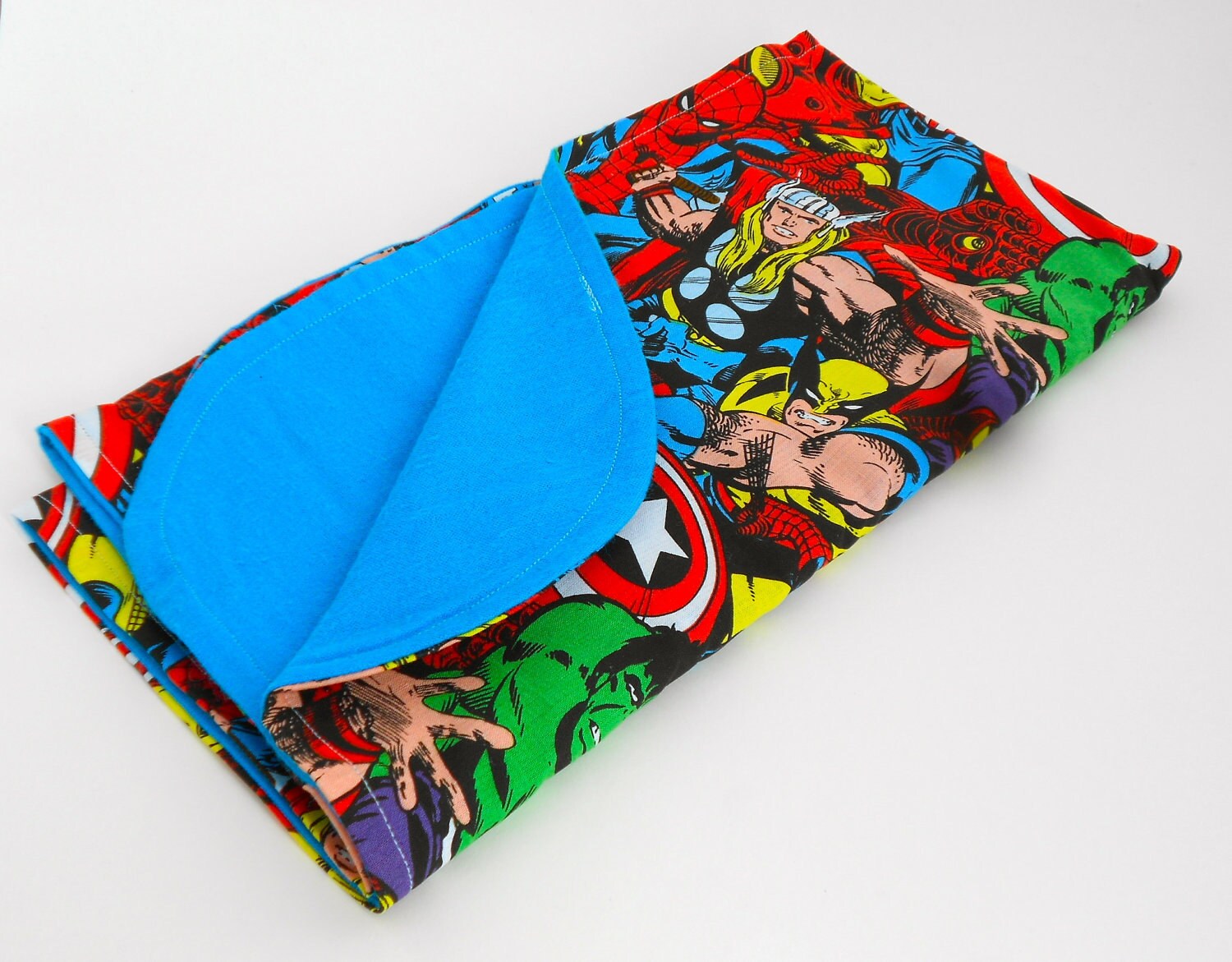 Marvel Comics Baby Blanket Avengers Superheroes Iron by SprySprout