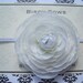 White Poppy Flower Headband, Baby Headband, Baby Girl Headband, Baby Bow, Infant Headband, Infant Bow, Newborn Headband,