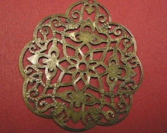 4pc antique bronze iron pendant-3933