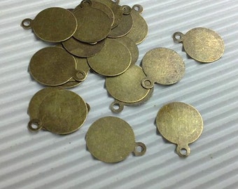 100pc antique bronze 10mm iron pendant-5135