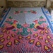 Full Size Vintage Chenille Peacock Bedspread in Fabulous Colors