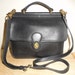 Vintage Black Leather COACH WILLIS Shoulder Bag No. B0C-9927 Handcrafted In US
