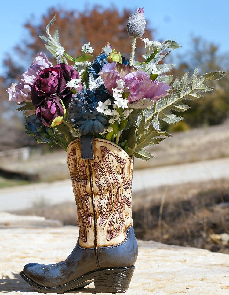 cowgirl boots floral