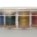 Vintage Lidded Thread Box with 29 Wooden Spools