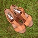SALE /// 90s MINIMALIST Leather T-Strap Flats (7.5)