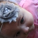 15% OFF, Single Chiffon Flower in Grey, Baby Headbands, Adult Headband, Toddler Headband, Photo Prop, Headband, Baby Bows