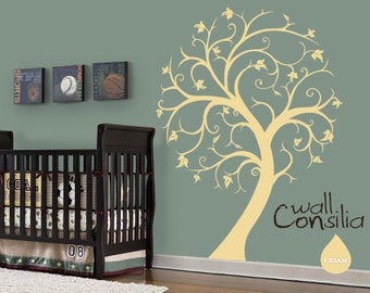Nursery Tree Wall Decal Wall Sticker - Tree Wall Decal - Tree Decals - Large: approx 72" x 54" - W026