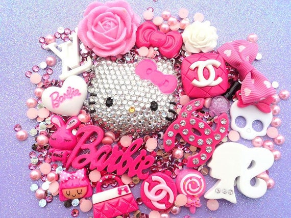 Hello Kitty Bling Deco Kit Diy Resin Flatback Cabochon 3389