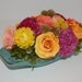 Preserved Roses, Cockscomb, Hydrangeas, Straw Flowers, Scabiosa Pods, Billy Balls, and Peonies
