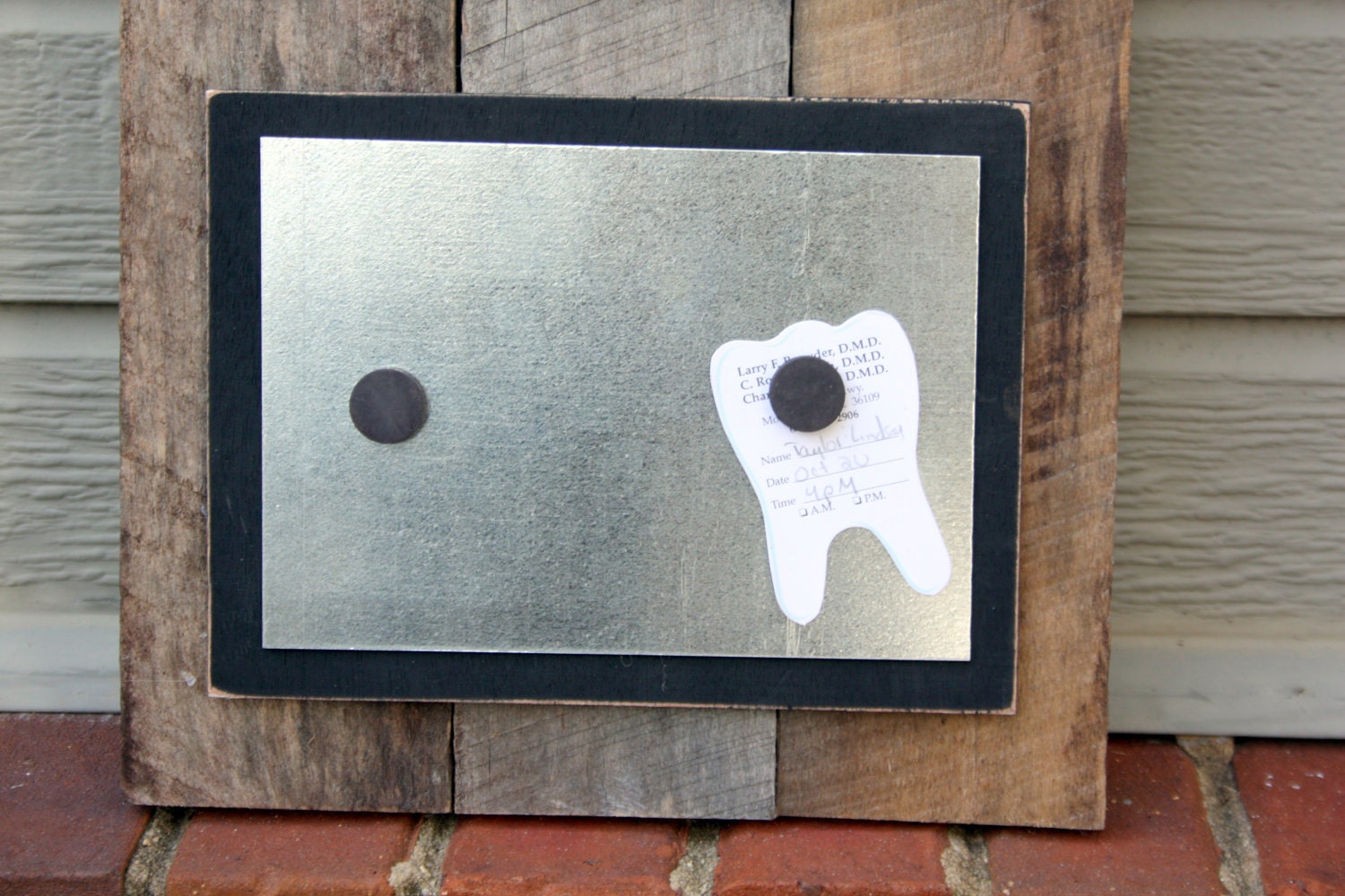 Aged Wood Memo Board Chalkboard Board Picture