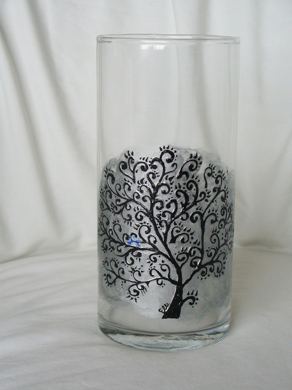 Items Similar To Hand Painted Glass Vase On Etsy   Il 570xN.307846130 