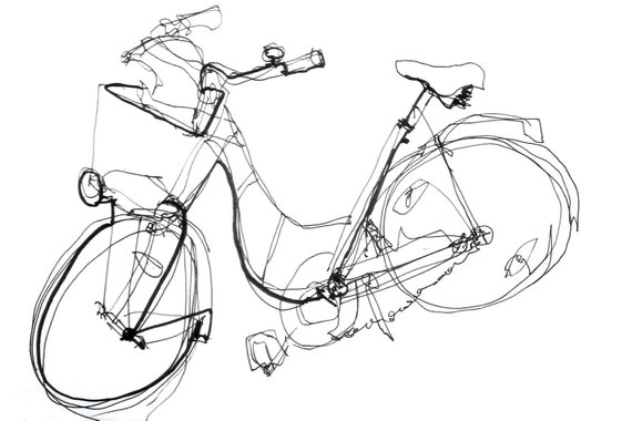 Items similar to Bike Drawings on Etsy