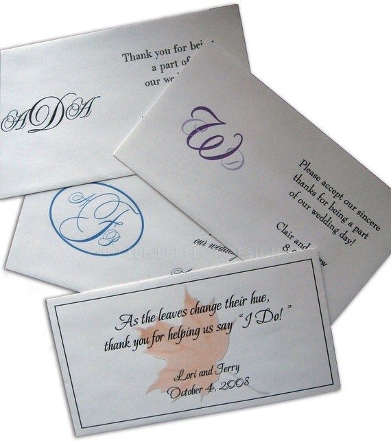 Personalized Gratuity Tip Envelopes Byron