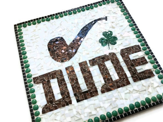 Mosaic Name Sign Custom Wall Art by GreenStreetMosaics on Etsy