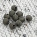 Dark Fluted Metal Beads 12mm - Quantity 10