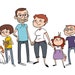 Custom Family Portrait - Printable Digital Cartoon Illustration