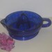 Vintage Cobalt Blue Depression Glass Juicer Reamer Bowl
