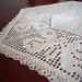 White crochet doily white handmade linen crochet doily with butterflies