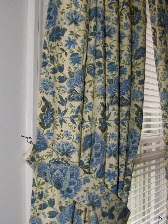 Waverly Curtains Blue and Green Drapery Plymouth Paisley 3