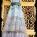 Mermaid Miss K revived taupe gray pale aqua lace petticoat boho prom dress