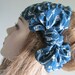 Lace Bow Knot Turban Headband Headwrap Chevron Polka Dot Teal White Handmade