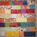 Multi colored Doll Quilt, Table Topper, Stroller Quilt