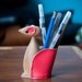 Vintage Wooden Squirrel Pen Holder