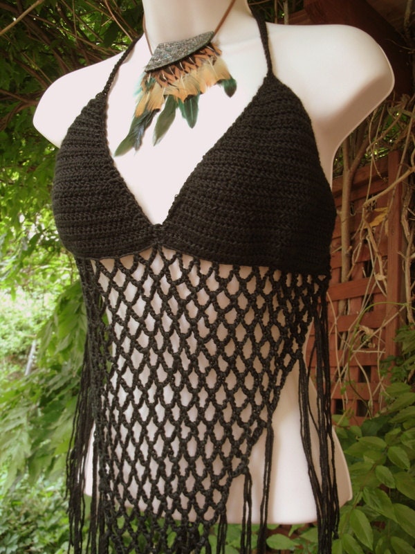 crochet crop top halter