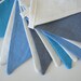 Bunting / Fabric Flag Banner / Pennant Nursery / Porch / Patio Decor / Photo Prop / Blue / Champagne White