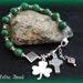 Custom Listing ONLY for Pat - Irish Celtic Kelly Green Jade Gemstone and Silver Catholic Rosary Bracelet