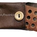 Small Plug Pocket for Storing Ear Plug & Tunnels for Stretched Lobes Hand Made from Real Leather