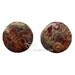 Pair of 9/16" (14mm) Leopard Skin Jasper Stone Double Flared Ear Plugs Hand Made - Ready to Ship