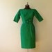 Vintage 1950's Cocktail Dress / Two in One Satin Dress / Vintage Green Dress / Lorrie Deb / Prom Dress