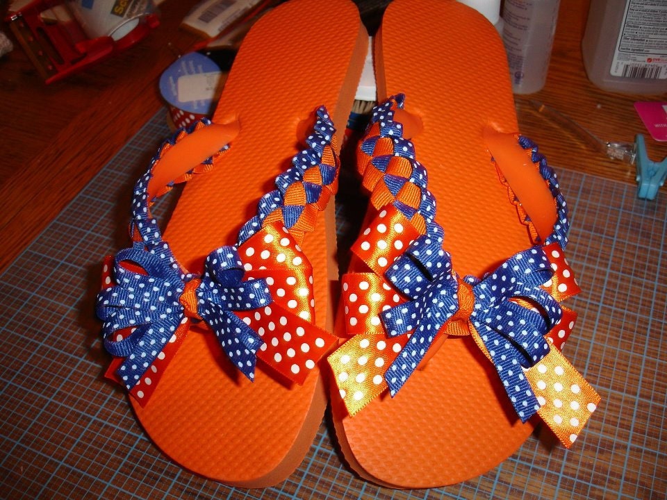 Braided Ribbon Flip Flops
