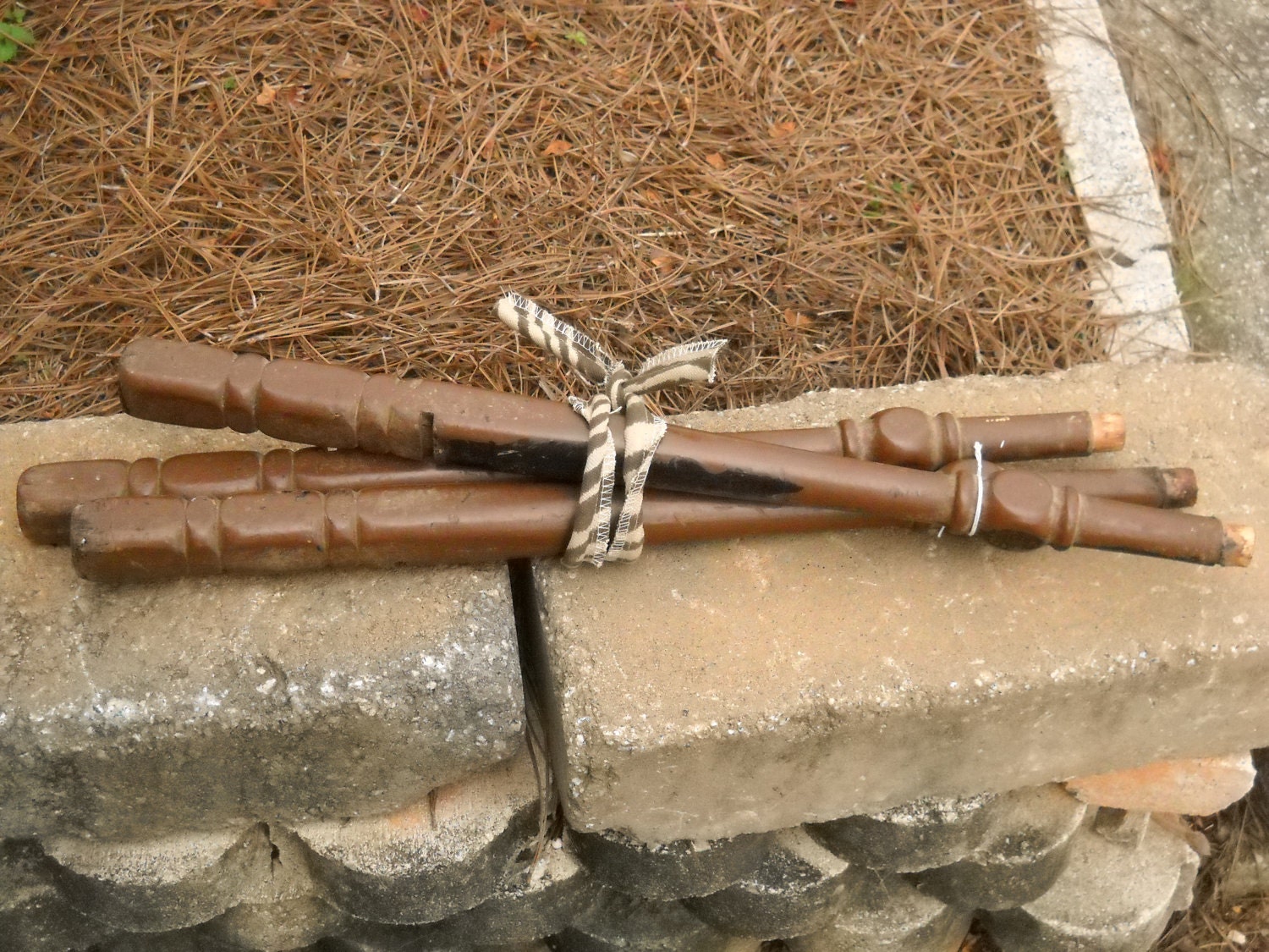 Vintage Wooden Stair Spindles Rustic Shabby Stair Spindle