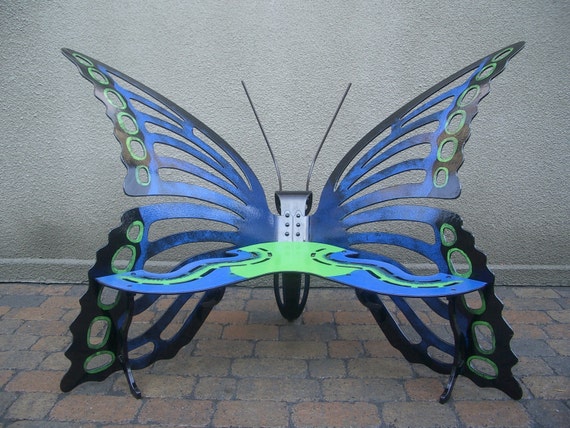 Items Similar To Exclusive Butterfly Garden Bench On Etsy