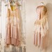 Bohemian wedding dress Lace dress 1920s wedding dress Beach wedding dress Hippie boho dress Pink wedding dress Backless wedding dress