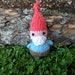 Wee Mites Caspar the Pale Gnome, Teeny Tiny Gnome Doll, Waldorf Inspired, Micro Doll, Hand Knit Gnome Doll