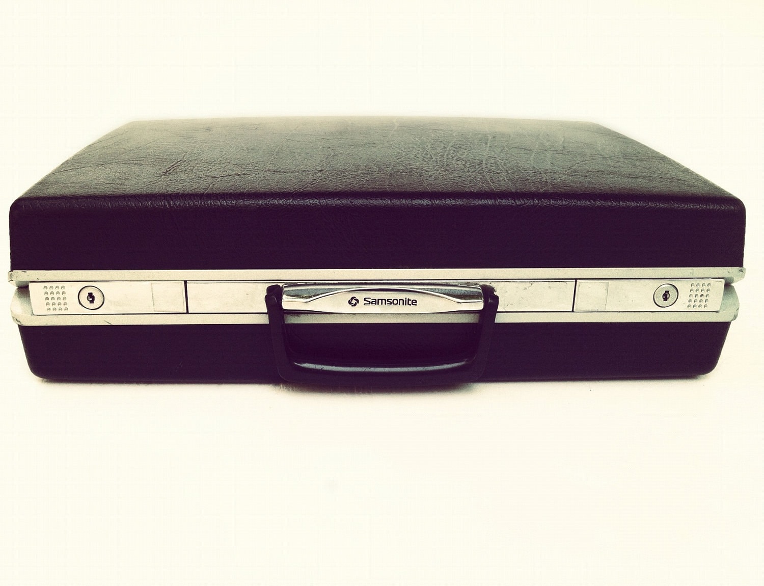 Vintage 1970s Black Samsonite Briefcase
