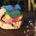 necklace with rainbow obsidian in rainbbow